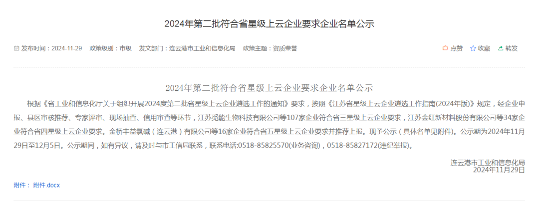 喜報！【騰越科技】獲評江蘇省“五星級上云企業(yè)”名單